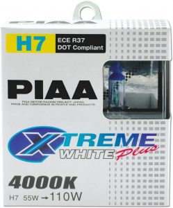 PIAA X-Treme whitest halogen headlight bulbs. Also the longest lasting halogen headlight bulbs