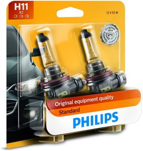 Best h11 halogen bulb : Philips H11 Standard Headlight Bulb