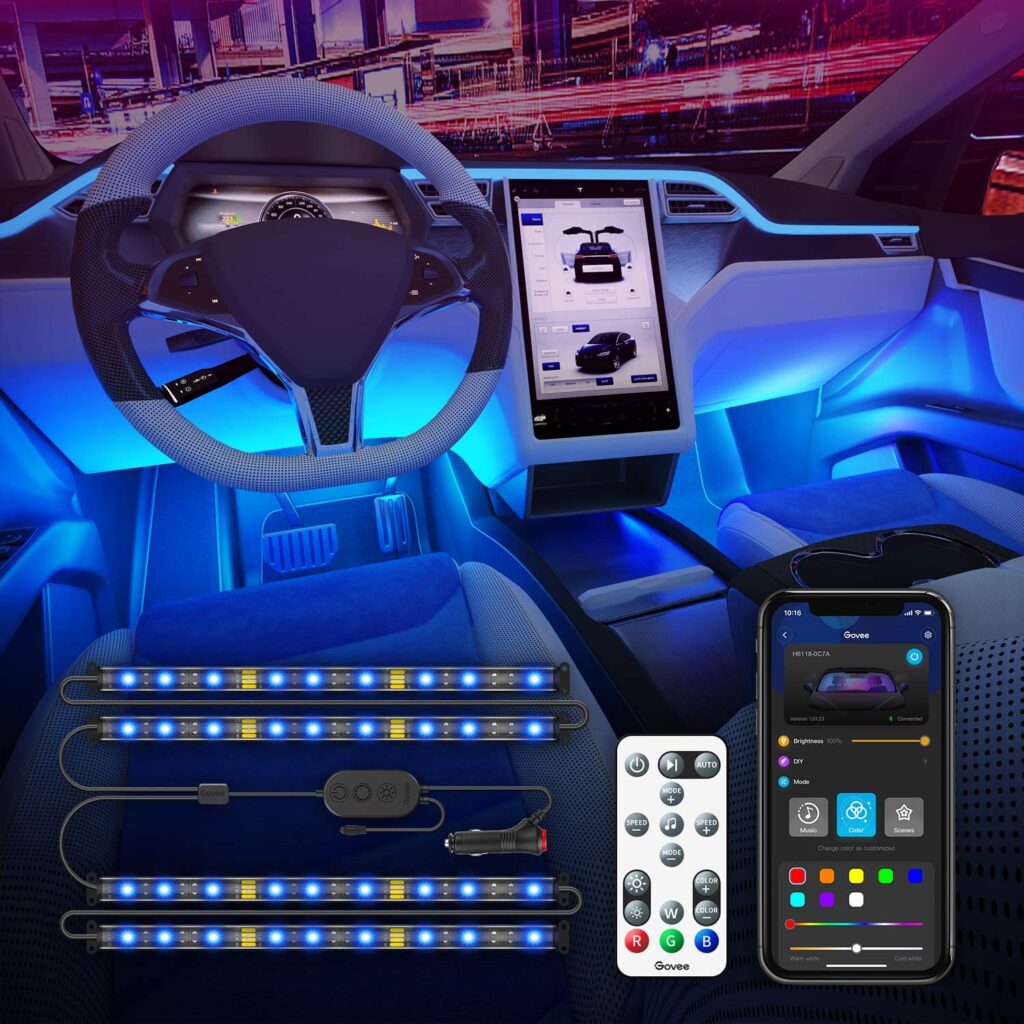 Govee interior car lights review - Best LED strip lights for car