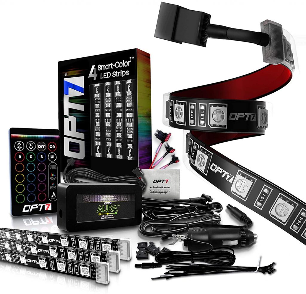 OPT7 Aura Best LED light strips for car interior