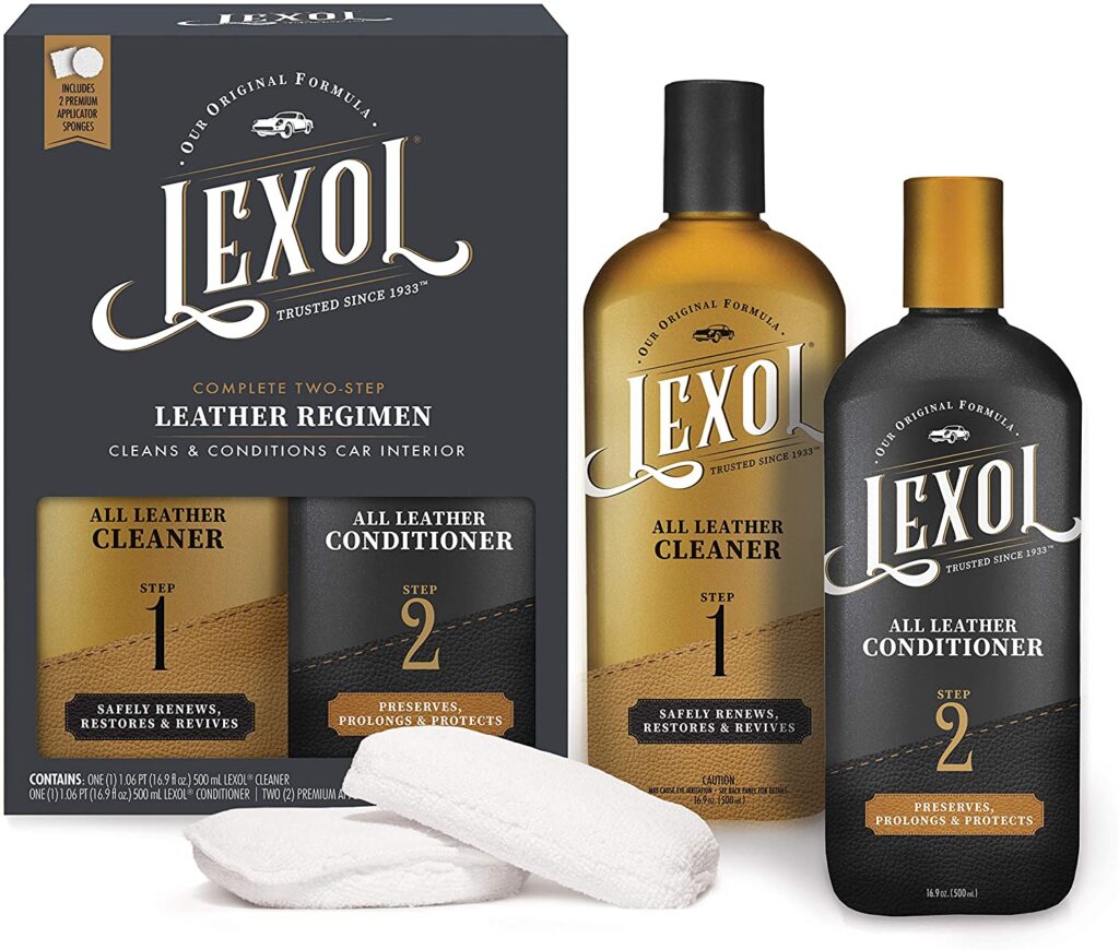 Using leather cleaner and conditioner - Lexol Leather Cleaner and Conditioner Kit