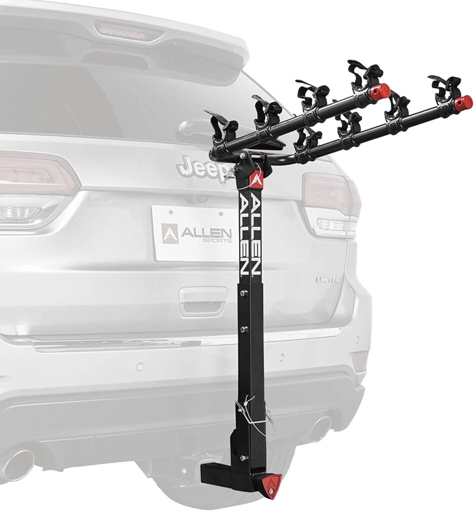 Hitch mounted bike carrier