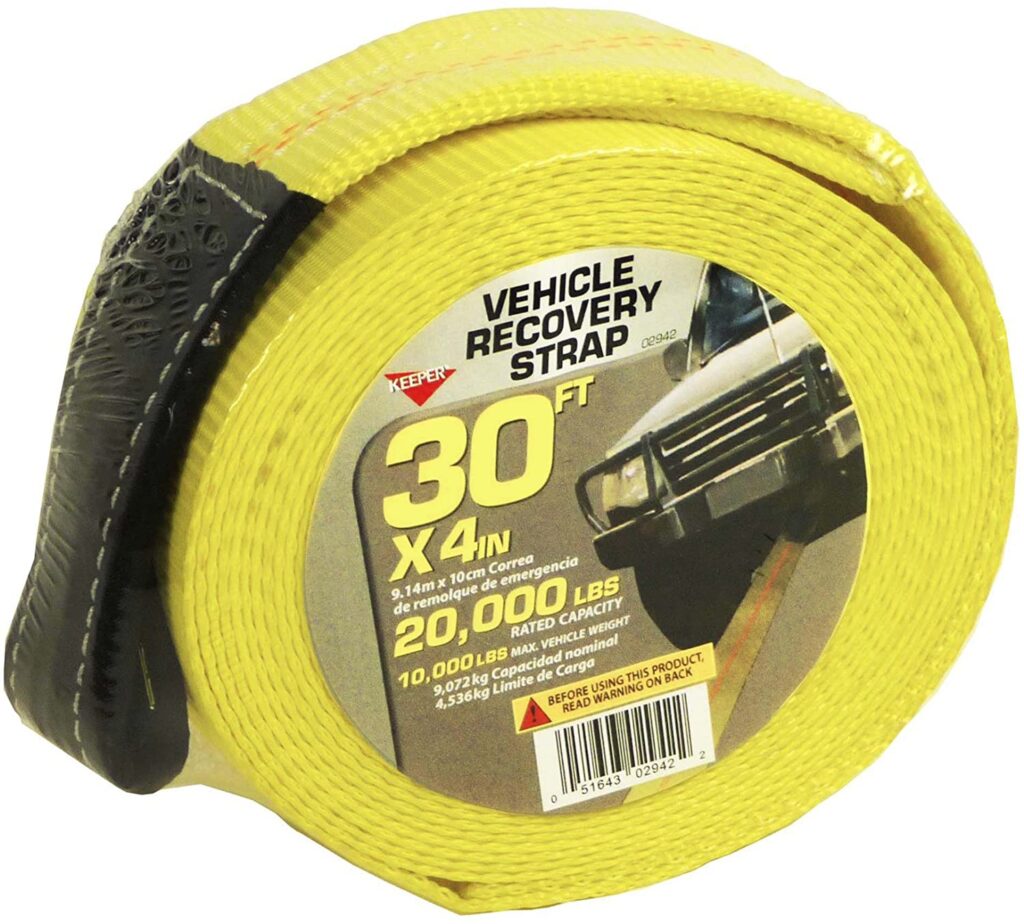KEEPER 30′ x 4″ Snatch Strap r best tow rope for truck