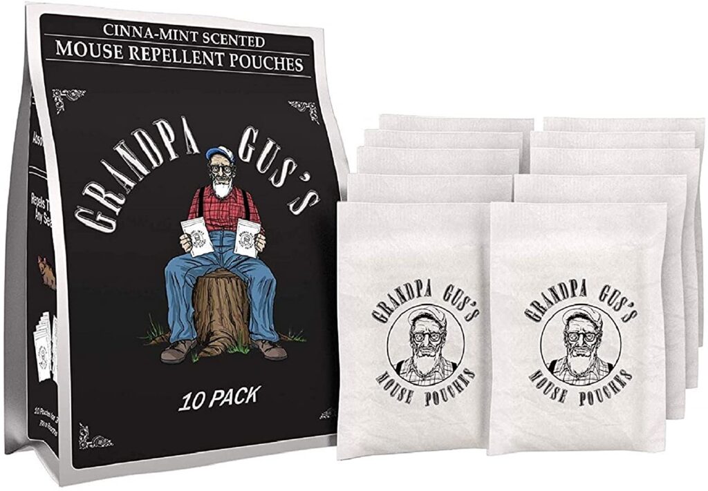 Best Mice deterrent for cars- Grandpa Gus peppermint and cinnamon pouches