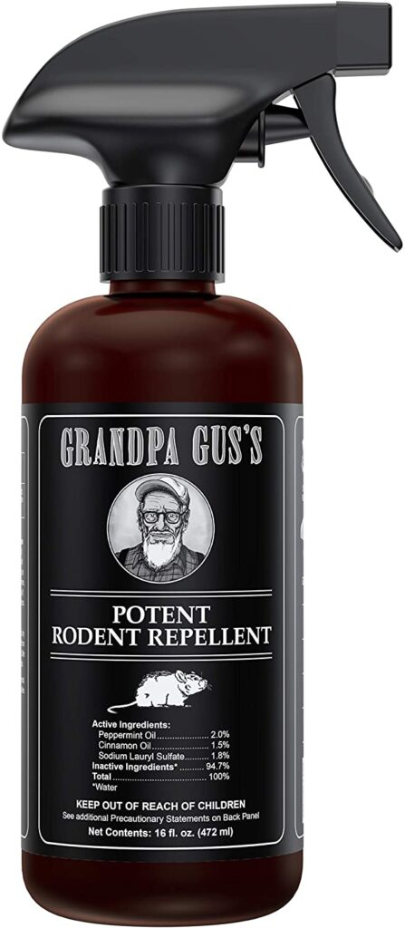 Grandpa Gus's rodent repellent spray for cars