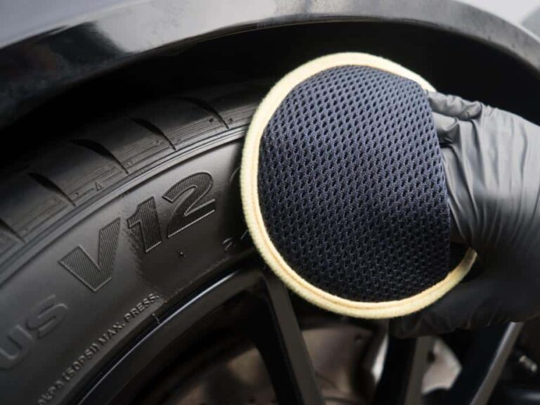 How can I make my tires black but not shiny?