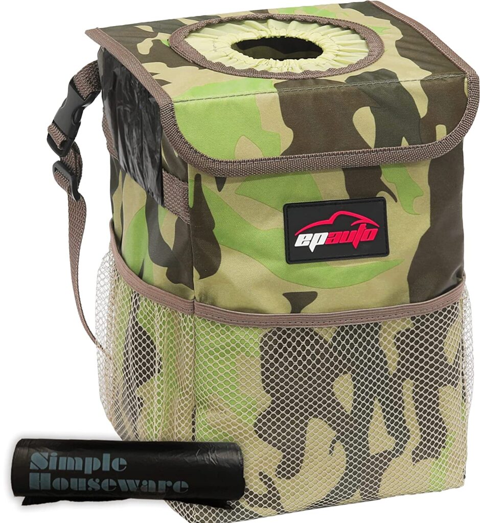 EPAuto Camouflage Cute Car Trash Can