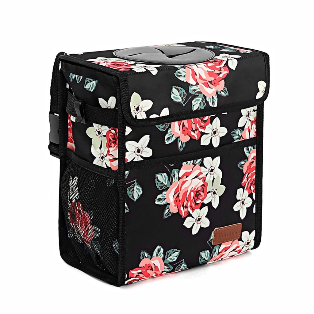 Femuar Cute Floral car trash bin